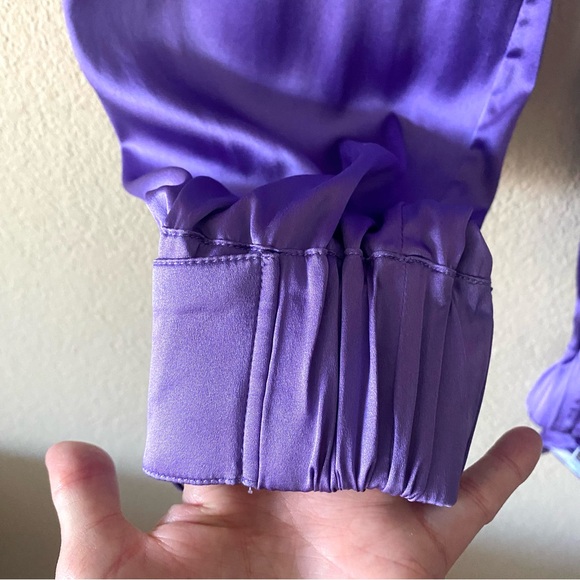 Retrofete Rocky Silk Pants in Violet - Picture 7 of 12